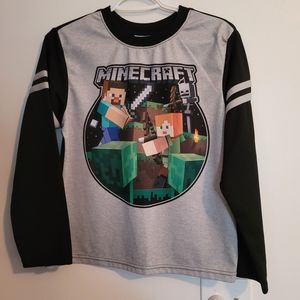 Boys 14/16 Minecraft pajama  shirt. Flame resistant. 100%polyester.